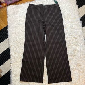 Ralph Lauren Brown Pinstripe Pants